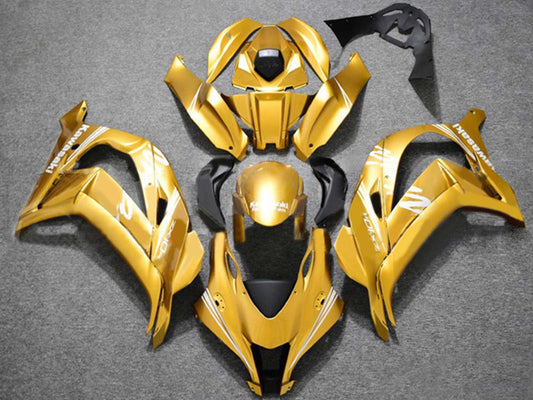 2016-2020 Gold White Kawasaki ZX10R Motorcycle Fairings， Purchase 2016-2020 Gold White Kawasaki ZX10R Motorcycle Fairings UK - UK
