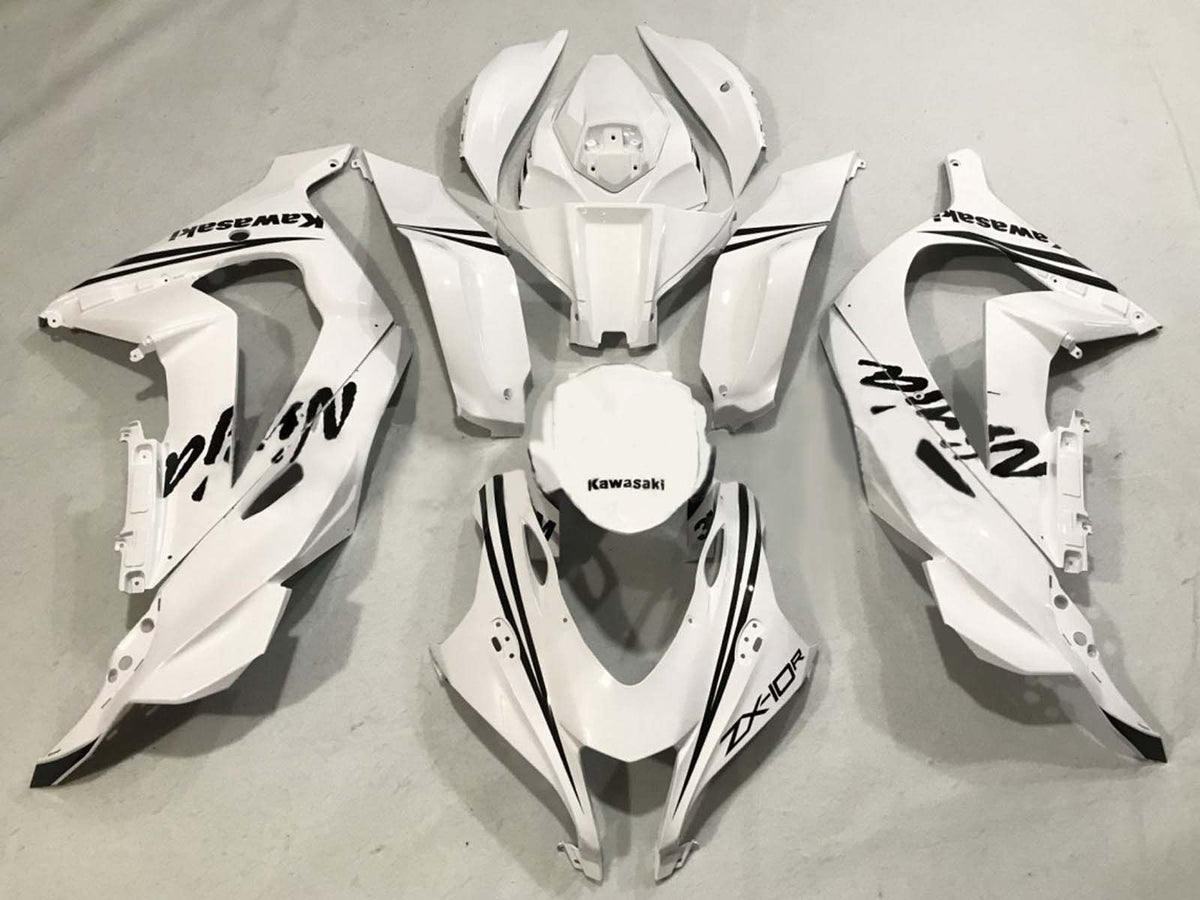 2016-2020 White Ninja Kawasaki ZX10R Fairing Kit