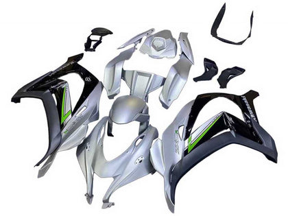 2016-2020 Kawasaki ZX-10R Silver Black Fairing Kit