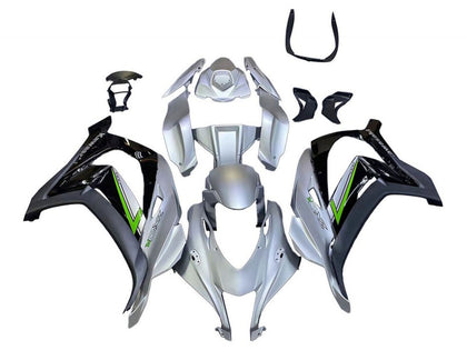 2016-2020 Kawasaki ZX-10R Silver Black Fairing Kit