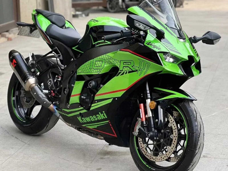 Purchase 2021-2025 Green Glossy Black Kawasaki ZX10R Motorcycle Fairings UK