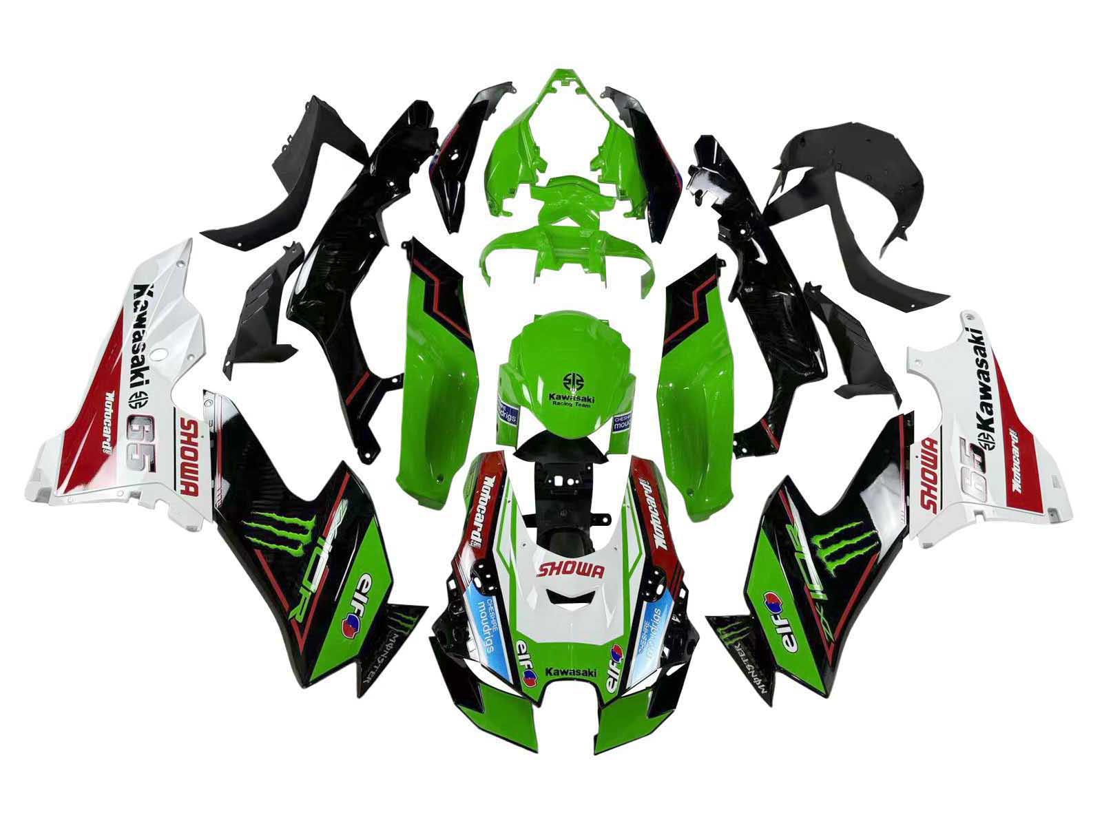 2021-2025 Green Black White Elf 66 Kawasaki ZX10R Fairing Kit