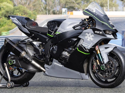 2021-2025 Kawasaki ZX-10R Gray Black with White Snow Decal Elf Fairing Kit