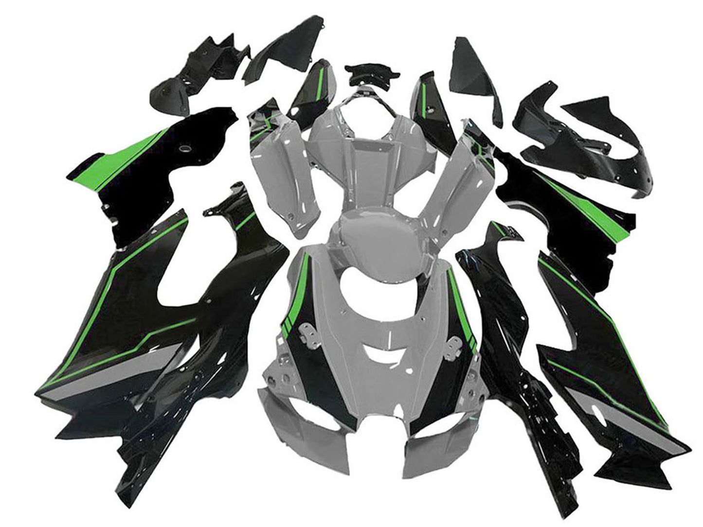 2021-2025 Grey Black Green Kawasaki ZX10R Fairing Kit