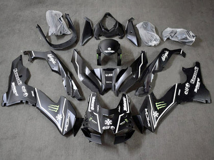 2021-2025 Kawasaki ZX-10R Black Gray with White Snow Decal Elf Fairing Kit