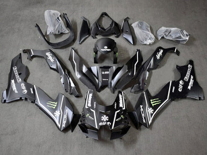 2021-2025 Kawasaki ZX-10R Black Gray with White Snow Decal Elf Fairing Kit