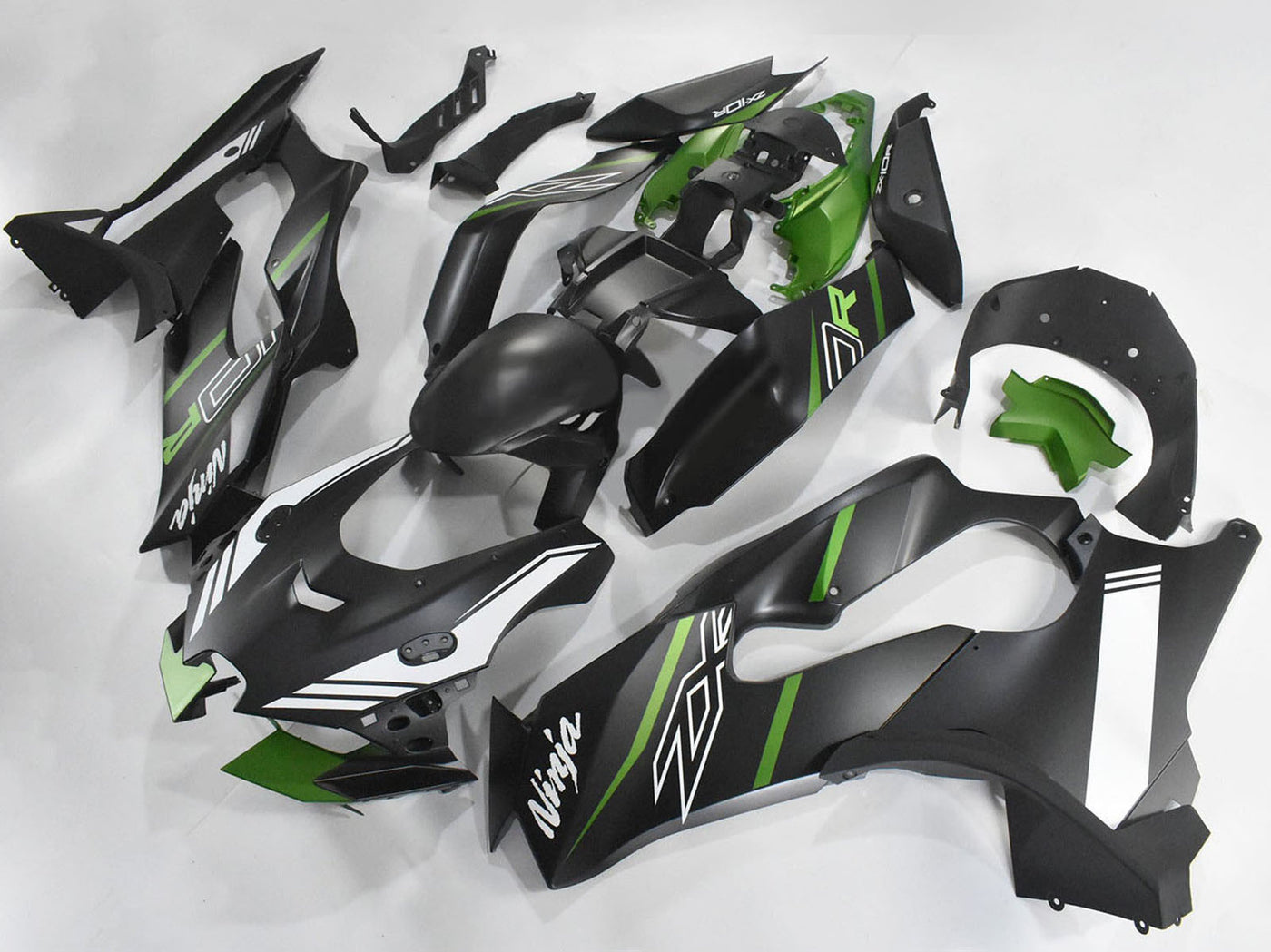 2021-2025 Black Green Ninja Kawasaki ZX10R Fairing Kit