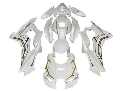 2021-2025 Kawasaki ZX-10R Glossy White Gold Fairing Kit