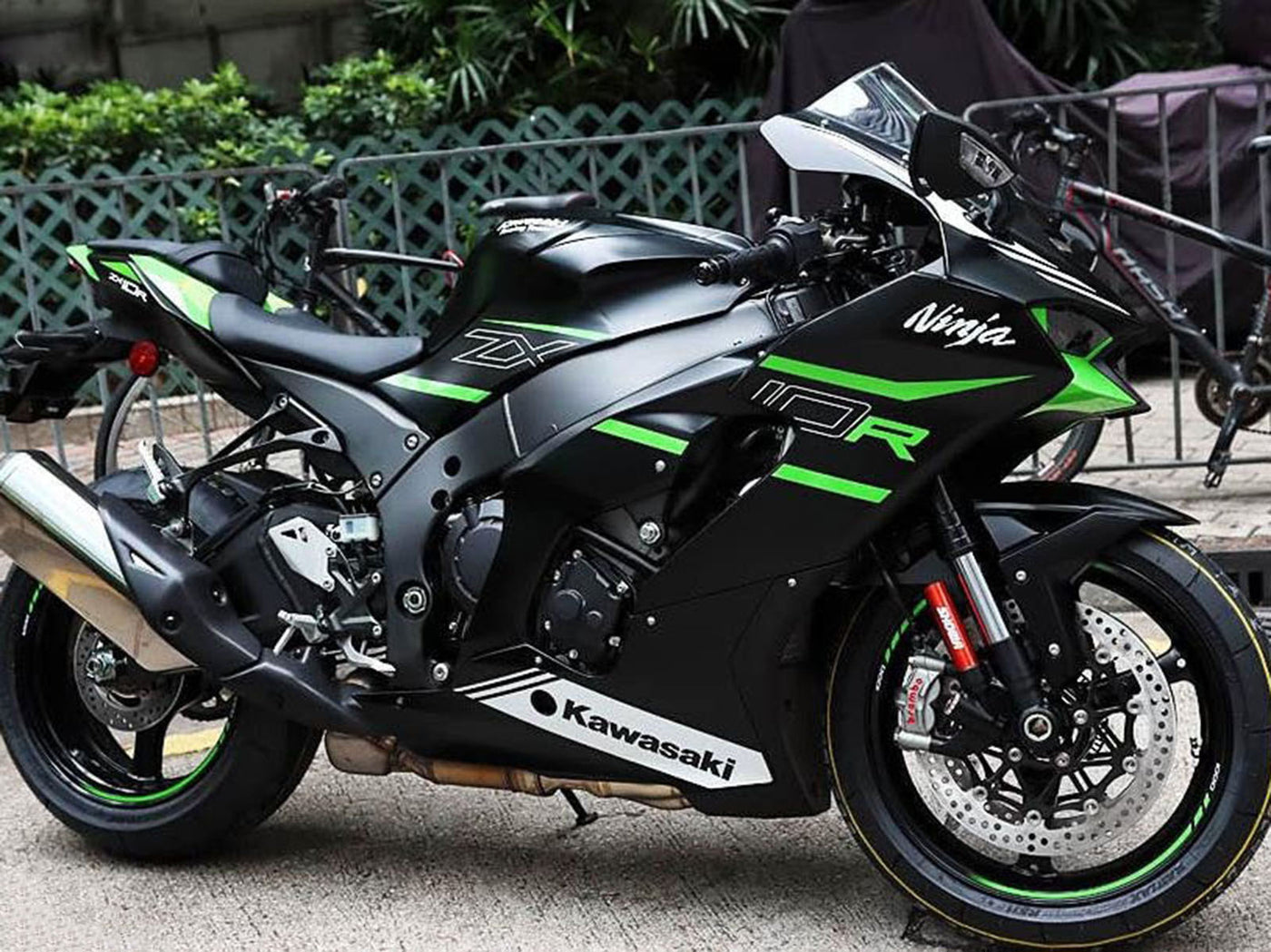 2021-2025 Black Green Ninja Kawasaki ZX10R Fairing Kit