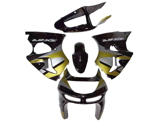 1998-1999 Black Grey Yellow Kawasaki ZX6R Fairing Kit