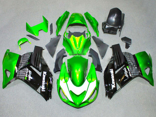 2006-2011 Black With Blue Flame Ninja Kawasaki Ninja ZX14R ZZR1400 Fairing Kit