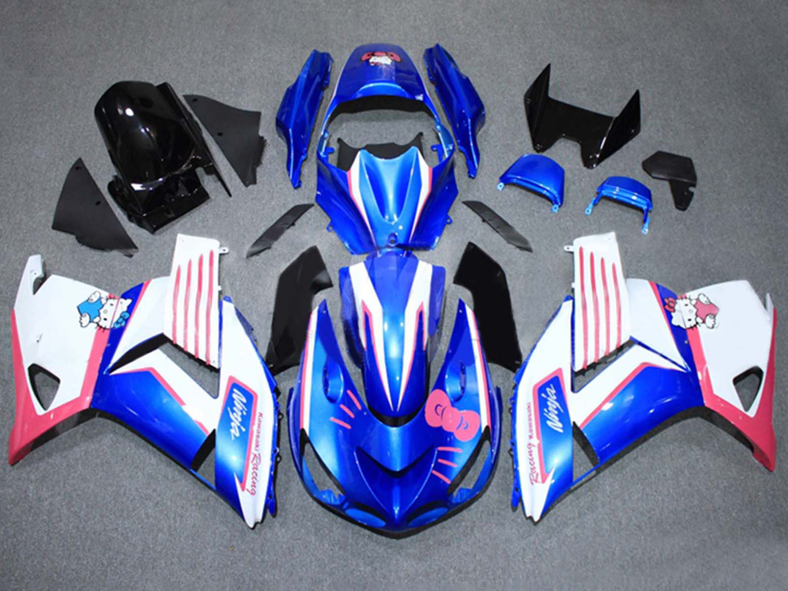 2006-2011 Blue Pink Ninja Kawasaki Ninja ZX14R ZZR1400 Fairing Kit