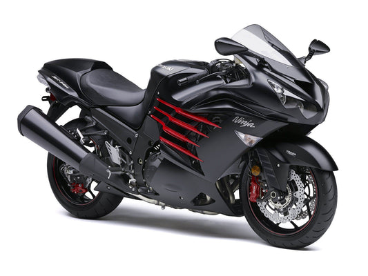 2012-2024 Black Red Ninja Kawasaki Ninja ZX14R ZZR1400 Fairing Kit