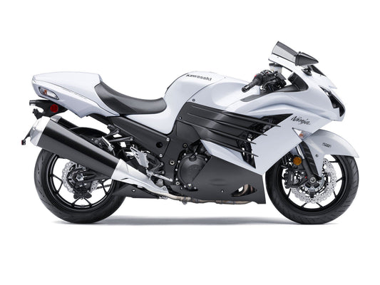2012-2024 White Ninja Kawasaki Ninja ZX14R ZZR1400 Fairing Kit