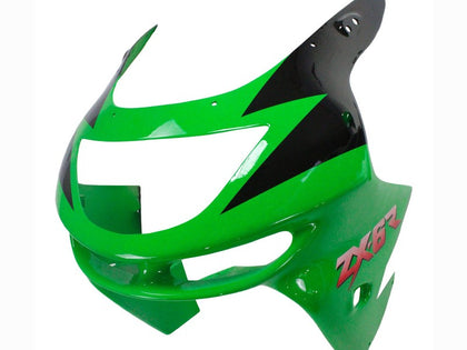 1998-1999 Kawasaki ZX-6R Green Black Fairing Kit