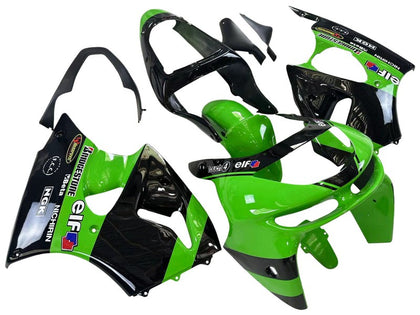 1998-1999 Kawasaki ZX-6R Green Black Elf Fairing Kit