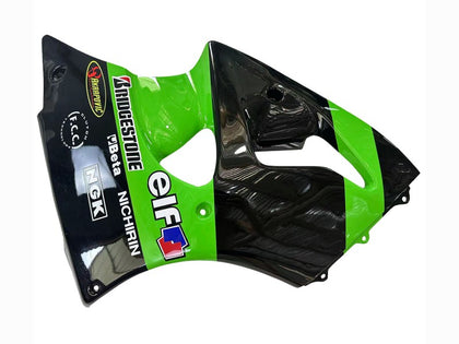 1998-1999 Kawasaki ZX-6R Green Black Elf Fairing Kit