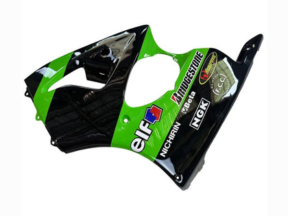 1998-1999 Kawasaki ZX-6R Green Black Elf Fairing Kit