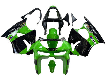 1998-1999 Kawasaki ZX-6R Green Black Elf Fairing Kit