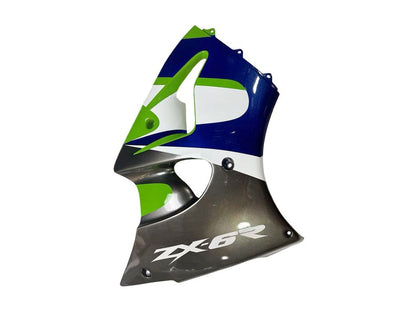 1998-1999 Kawasaki ZX-6R Green Blue Black Fairing Kit