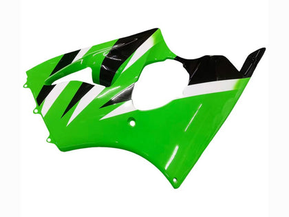 2000-2002 Kawasaki ZX-6R Green Black Fairing Kit