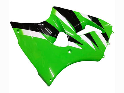 2000-2002 Kawasaki ZX-6R Green Black Fairing Kit