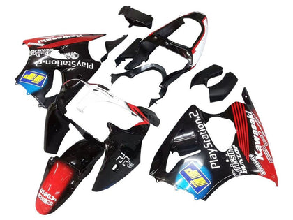 2000-2002 Kawasaki ZX-6R Blue Red Play Station 2 Fairing Kit