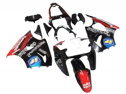 2000-2002 Kawasaki ZX-6R Blue Red Play Station 2 Fairing Kit