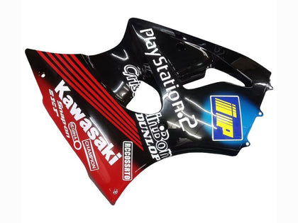 2000-2002 Kawasaki ZX-6R Blue Red Play Station 2 Fairing Kit