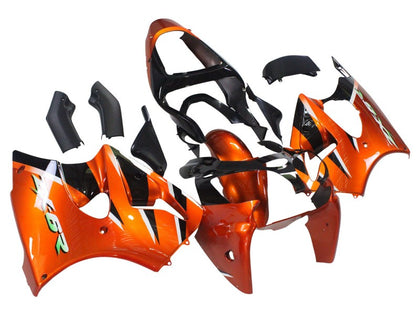 2000-2002 Kawasaki ZX-6R Burnt Orange Black Fairing Kit