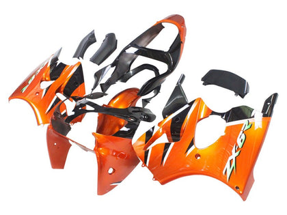 2000-2002 Kawasaki ZX-6R Burnt Orange Black Fairing Kit