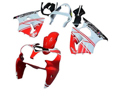 2000-2002 Kawasaki ZX-6R Red White Fairing Kit