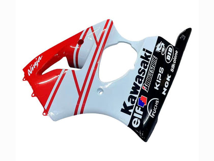 2000-2002 Kawasaki ZX-6R Red White Fairing Kit