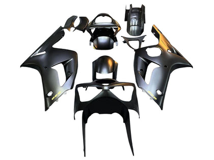 2003-2004 Kawasaki ZX-6R Black Gradient Gold Fairing Kit