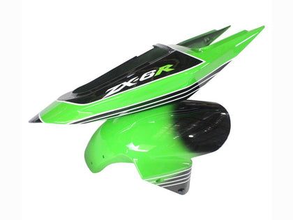 2003-2004 Kawasaki ZX-6R Black Green Fairing Kit