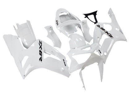 2003-2004 Kawasaki ZX-6R White Fairing Kit
