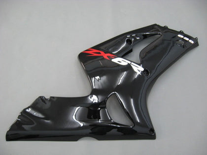 2003-2004 Kawasaki ZX-6R Glossy Black Fairing Kit