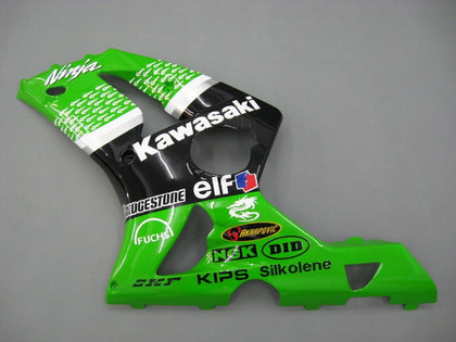 2003-2004 Kawasaki ZX-6R Green Black Elf 56 Fairing Kit