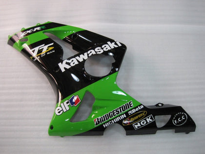 2003-2004 Kawasaki ZX-6R Green Black Ninja Elf Fairing Kit