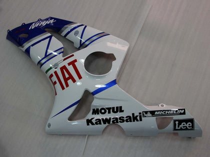 2003-2004 Kawasaki ZX-6R Blue White Fiat Fairing Kit
