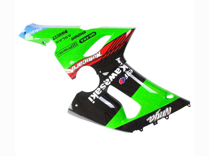 2005-2006 Kawasaki ZX-6R Green Black Red Ninja Elf 66 Fairing Kit