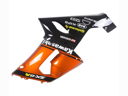 2005-2006 Kawasaki ZX-6R Black Burnt Orange Fairing Kit