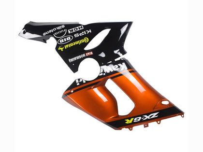 2005-2006 Kawasaki ZX-6R Black Burnt Orange Fairing Kit