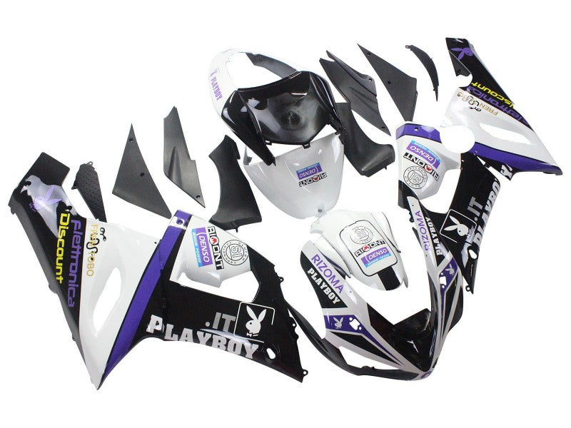 Purchase 2005-2006 White Purple Black Rizoma Playboy DENSO Kawasaki ZX6R Motorcycle Fairings UK