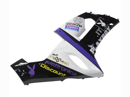 2005-2006 Kawasaki ZX-6R Black White Purple Rizoma Playboy Denso Fairing Kit