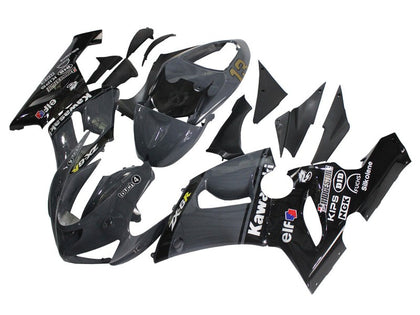 2005-2006 Kawasaki ZX-6R Gray Black Elf Fairing Kit
