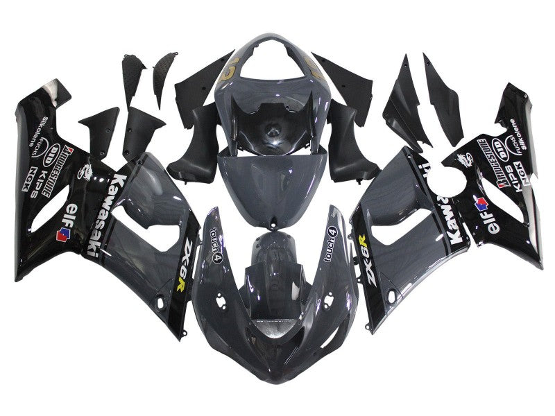 Purchase 2005-2006 Dark Grey Black Kawasaki ZX6R Motorcycle Fairings UK
