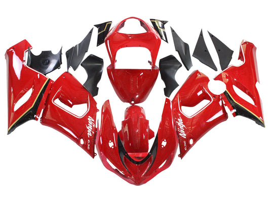 2005-2006 Red Ninja Kawasaki ZX6R 636 Fairing Kit
