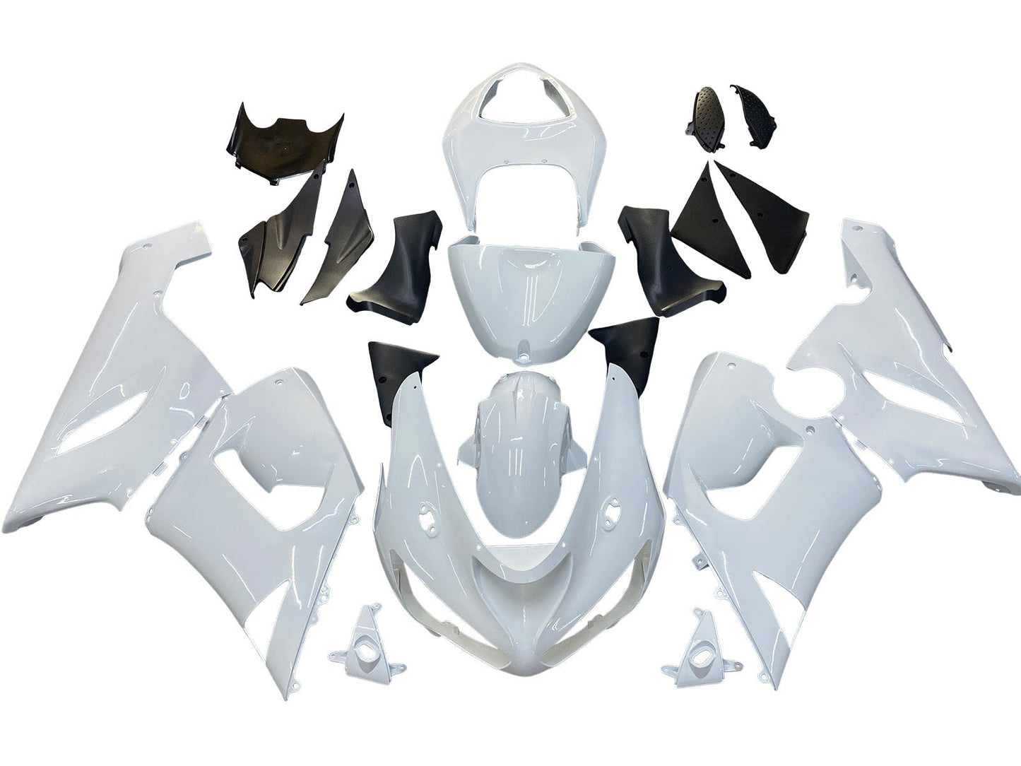 2005-2006 White Kawasaki ZX6R Motorcycle Fairings， Purchase 2005-2006 White Kawasaki ZX6R Motorcycle Fairings UK - UK
