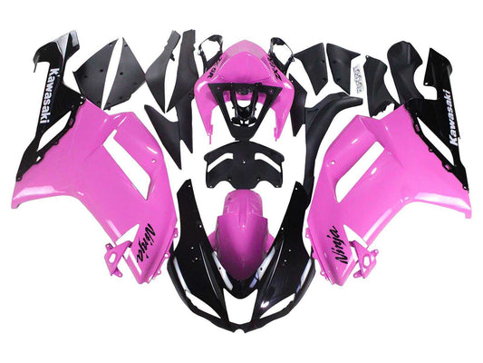 2007-2008 Black Pink Ninja Kawasaki ZX6R 636 Fairing Kit
